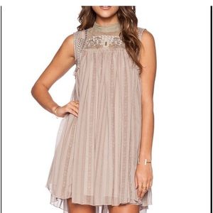 Free People Penny Georgette Babylon Dress Stone Comb Small